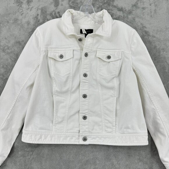 Talbots Jackets & Blazers - Talbots Jacket Large Denim Pockets Stretch Denim Pockets Casual Minimalist White